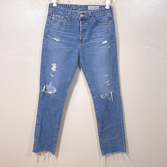 Ag Adriano Goldschmied Denim - Ag The Sloan Vintage Straight Leg Jeans Light Blue Jeans size 27